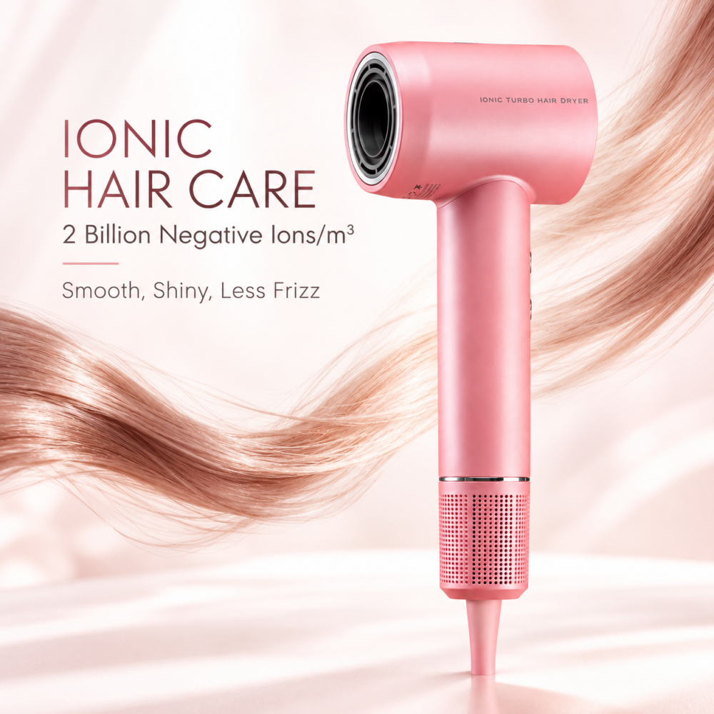 10.10 SALES QUUMA Ionic Turbo Hair Dryer High Speed Brushless Motor