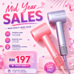 MID YEAR SALES_QUUMA Ionic Turbo Hair Dryer High Speed Brushless Motor