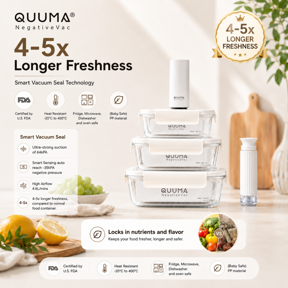 PARENT'S DAY SALES_Quuma NegativeVAC Vacuum Glass Container Food Storage Lunch Box
