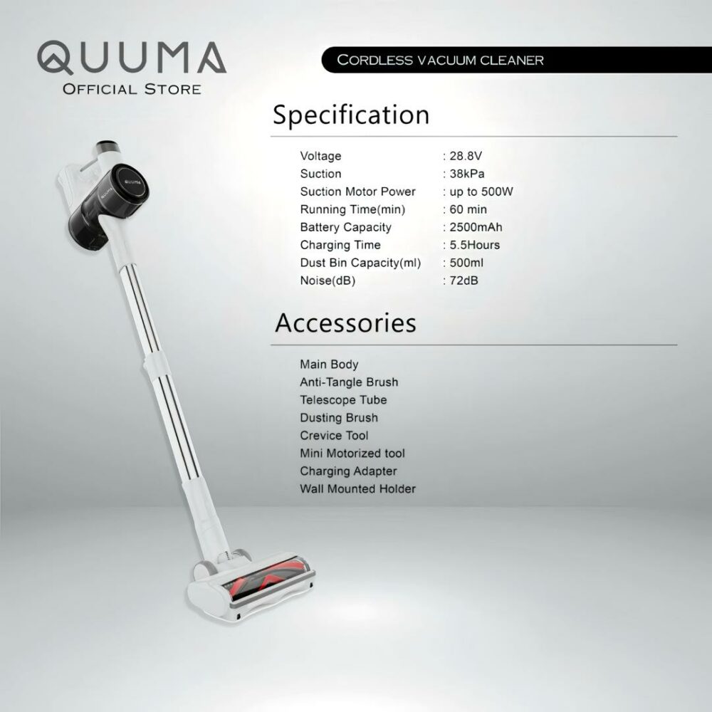 12.12 SALES_Quuma Cordless Vacuum Cleaner Powerful Suction