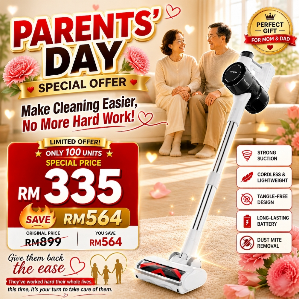 PARENT'S DAY SALES_Quuma Cordless Vacuum Cleaner Powerful Suction